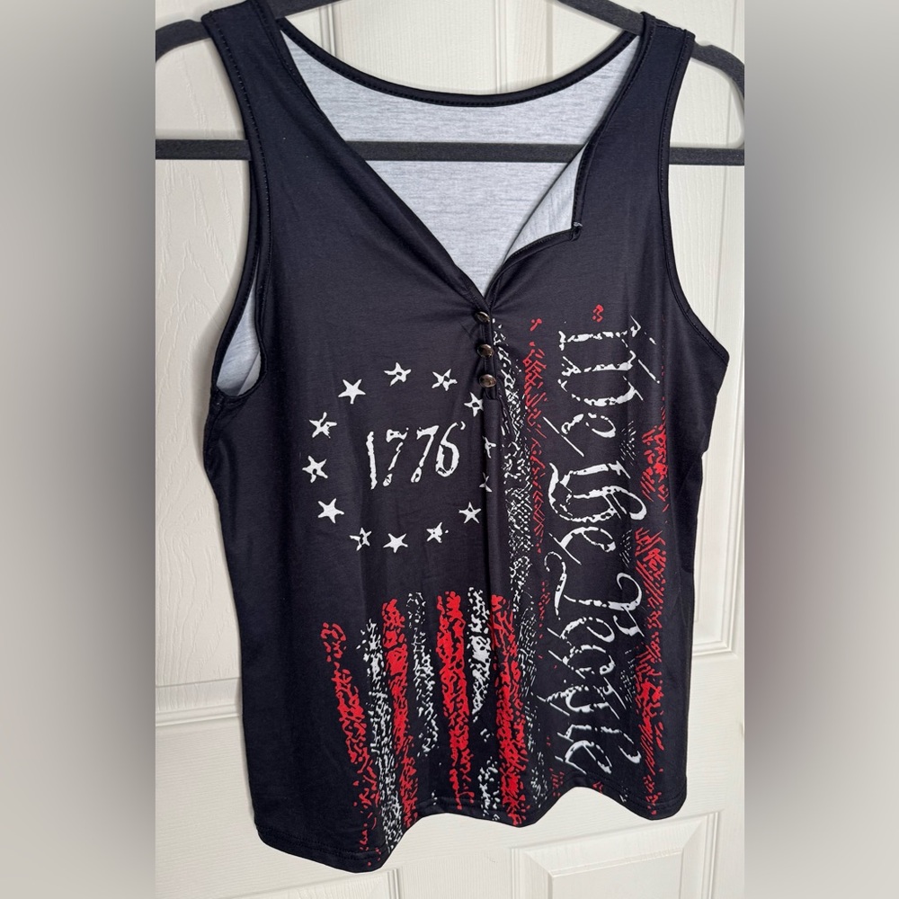 NEW Patriotic Sleeveless Tank Top sz M